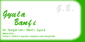 gyula banfi business card